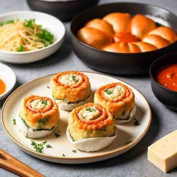 Крабовые рулетики в сырном кляре